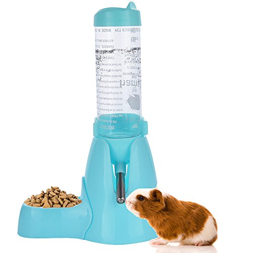ShareWe Botella de Agua para Animales Dispensador Waterer Automático con Recipiente Tapa para Mascotas Gato Hamsters Ratas Cobayas Hurones Rabbits Conejos Animales pequeños
