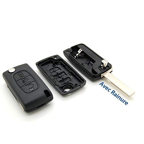 Carcasa llave Jongo mando a distancia Botón Faro CITROEN C4 Picasso con ranura Carcasa llave Jongo mando a distancia Botón Faro CITROEN C4 Picasso con ranura