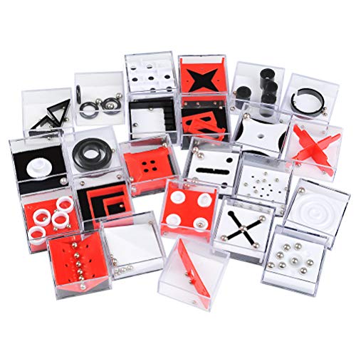 YOTINO 24Pcs Mini Juegos Rompecabezas Set Juegos con Niveles Diferentes Perfectos para Regalos de Fiesta Juegos de Habilidad para Adultos o Niños YOTINO 24Pcs Mini Juegos Rompecabezas Set Juegos con Niveles Diferentes Perfectos para Regalos de Fiesta Juegos de Habilidad para Adultos o Niños