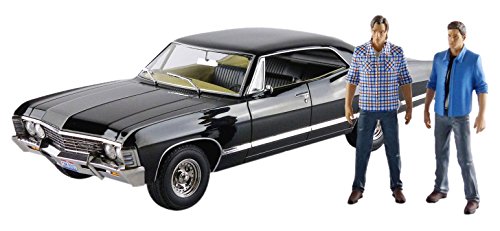 1967 Chevrolet Impala Sport Sedan with Sam and Dean Figures Supernatural (TV Series 2005) 1/18 by Greenlight 19021 by Chevrolet