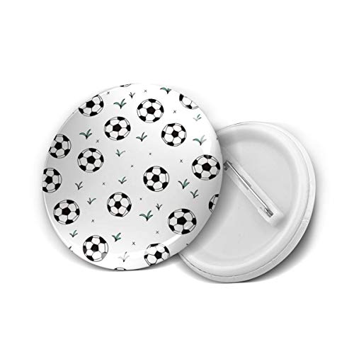 Botones redondos de 4,5 cm, diseño de hierba y pelota de fútbol, diseño de ilustración de deportes, clip de clip para la insignia Mini broches Pin insignias ropa botón Pins – 1 paquete Botones redondos de 4,5 cm, diseño de hierba y pelota de fútbol, diseño de ilustración de deportes, clip de clip para la insignia Mini broches Pin insignias ropa botón Pins – 1 paquete