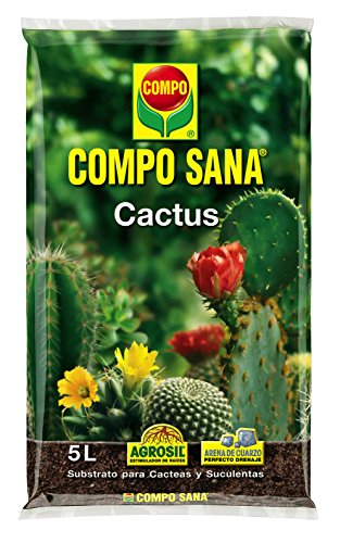 Compo Sana 8 semanas de abono para Todas Las Especies de Cactus y suculentas, Substrato de Cultivo, 5 L, 37x23x5.5 cm Compo Sana 8 semanas de abono para Todas Las Especies de Cactus y suculentas, Substrato de Cultivo, 5 L, 37x23x5.5 cm