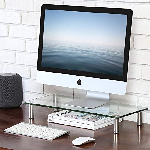 FITUEYES Cristal Elevador del Monitor Soporte del Computador Portátil Claro DT105601GC FITUEYES Cristal Elevador del Monitor Soporte del Computador Portátil Claro DT105601GC