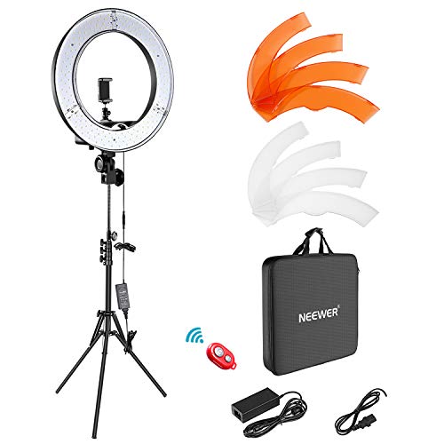 Neewer Iluminación Kit: 48cm Exterior 55W 5500K Regulable LED Luz del Anillo, Soporte de Luz, Receptor para el teléfono Inteligente, Youtube, TikTok, para Autorretrato de Grabación Neewer Iluminación Kit: 48cm Exterior 55W 5500K Regulable LED Luz del Anillo, Soporte de Luz, Receptor para el teléfono Inteligente, Youtube, TikTok, para Autorretrato de Grabación