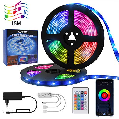 Weily 15M Rgb Tiras Led Multicolor Control Remoto Tiras Led