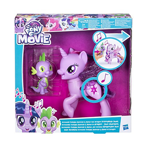 Hasbro Conjunto de Juguete película My Little Pony C0718100, Princesa Twilight Sparkle y el dragón Spike, dúo Musical