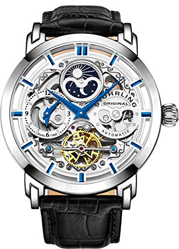 Reloj automático Stuhrling Original Skeleton para hombre con correa de cuero 371.01 Reloj automático Stuhrling Original Skeleton para hombre con correa de cuero 371.01