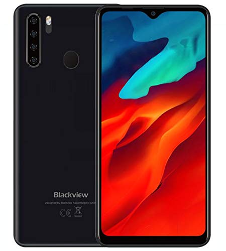 Blackview A80 Pro Teléfono Móvil Libres 4G, Pantalla HD + de 6.49’’, Helio P25 4GB + 64GB, Cuatro Cámaras Traseras, Batería 4680mAh, Grosor de 8.8 mm, Smartphone Android 9.0 Dual SIM, GPS Negro