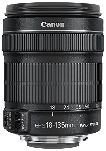 Canon EF-S 18-135mm f/3.5-5.6 IS STM - Objetivo para canon (Distancia Focal 29-216mm, Apertura f/3.5-38, Zoom óptico 7.5X,estabilizador, diámetro: 76.6mm) Negro