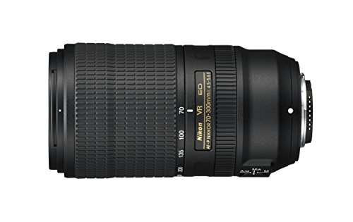 Nikon AF-P 70 – 300 mm f/4.5 – 5.6E ED VR Teleobjetivo para DSLR, Negro [Nital Card: 4 años de garantía]