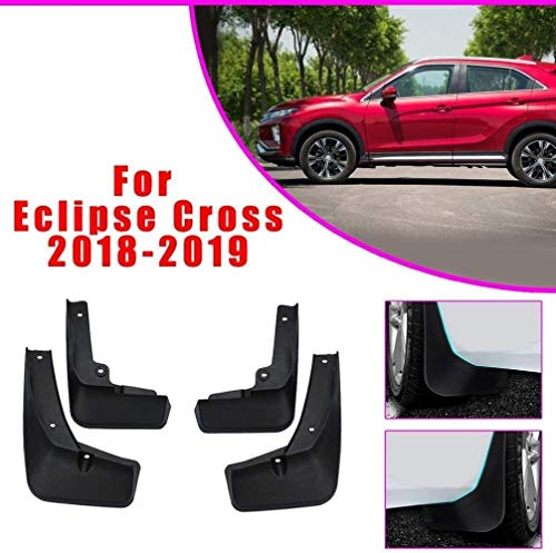 NMQQ Juego de 4 Piezas de Guardabarros para Mitsubishi Eclipse Cross 2018 2019, Guardabarros Traseros Delanteros Antideslizantes Protectores contra Salpicaduras de Goma Accesorios para automóvile