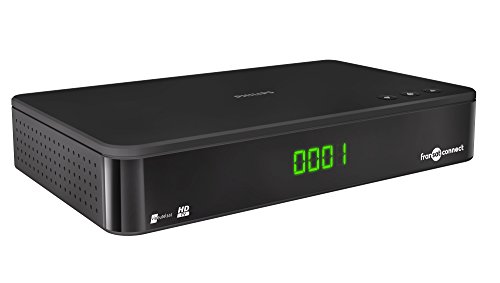 Philips TNT Fransat Connect DSR3331F - Receptor de TV HD por satélite, TDT, negro