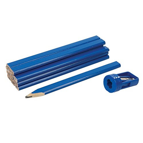 Silverline Tools 250227 - Lápices para carpintero y sacapuntas, 13 piezas Silverline Tools 250227 - Lápices para carpintero y sacapuntas, 13 piezas