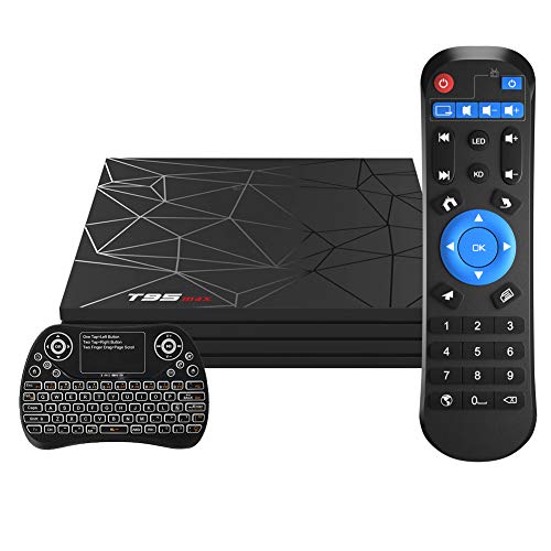 Android TV Box，T95 MAX Android 9.0 TV Box 4GB RAM/32GB ROM Quad-Core Soporte 2.4Ghz WiFi 6K Smart TV Box con Mini Teclado Inalámbrico