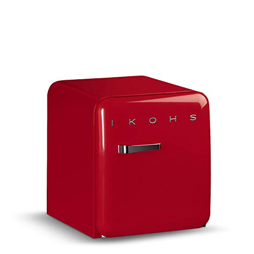 IKOHS Retro Fridge - Frigorífico con diseño, Control de Temperatura Ajustable, Estantes Intercambiables, Estética Vintage de los años 50, Clase Energética A+ (Rojo, 50 cm) IKOHS Retro Fridge - Frigorífico con diseño, Control de Temperatura Ajustable, Estantes Intercambiables, Estética Vintage de los años 50, Clase Energética A+ (Rojo, 50 cm)