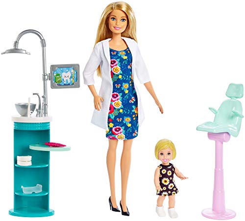 Barbie Quiero Ser Dentista muñeca con muñeca bebé y accesorios, regalo para niñas y niños 3-9 años (Mattel FXP16) , color/modelo surtido Barbie Quiero Ser Dentista muñeca con muñeca bebé y accesorios, regalo para niñas y niños 3-9 años (Mattel FXP16) , color/modelo surtido