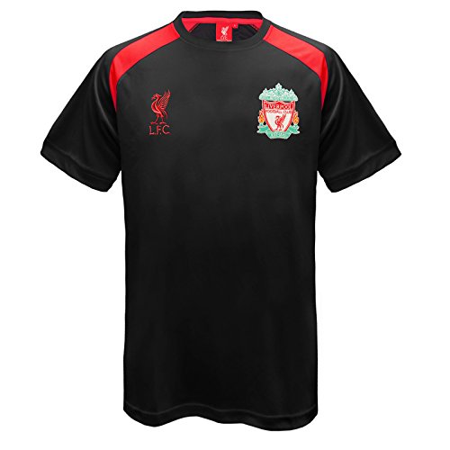 Liverpool FC - Camiseta Oficial de Entrenamiento - para Hombre - Poliéster - Negro - Liverbird - 3XL