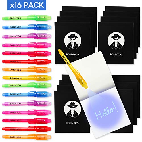 BONNYCO Bolígrafo Tinta Invisible y Libreta Pack x 16 Cumpleaños Niños Colegio, Detalles Cumpleaños Infantiles o Relleno Piñata | Regalos para Niños en Comunión y Boda BONNYCO Bolígrafo Tinta Invisible y Libreta Pack x 16 Cumpleaños Niños Colegio, Detalles Cumpleaños Infantiles o Relleno Piñata | Regalos para Niños en Comunión y Boda