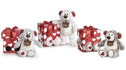 Famosa Softies - Happy Valentine, Oso de peluche de 32cm con caja de regalo sorpresa (Famosa 760017470)