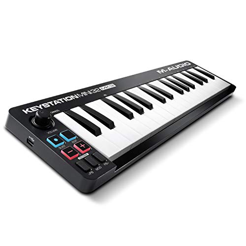 M-Audio Keystation Mini 32 MK3 - Mini Teclado Controlador MIDI/USB Ultra portátil con ProTools First, M-Audio Edition y Xpand!2 de AIR Music Tech