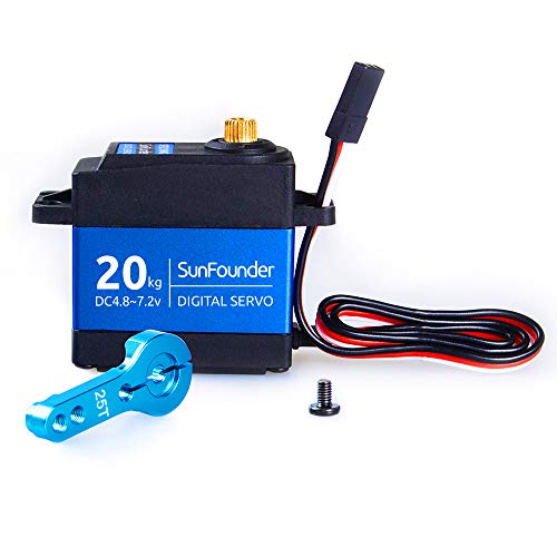 SUNFOUNDER 20KG Servo Motor High Torque Servo, TD8120MG Metal Gear Digital Servo, Aluminium Case, Control Angle 270° for RC Robot Cars SUNFOUNDER 20KG Servo Motor High Torque Servo, TD8120MG Metal Gear Digital Servo, Aluminium Case, Control Angle 270° for RC Robot Cars