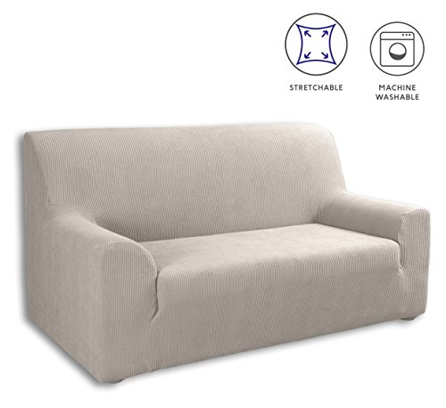 Tural – Funda de Sofá Elástica modelo "la Valeta", color Beige. 3 Plazas (180-230cm). Disponible en varios colores y medidas. Tural – Funda de Sofá Elástica modelo "la Valeta", color Beige. 3 Plazas (180-230cm). Disponible en varios colores y medidas.