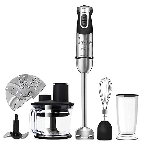 Cecotec Powerful Titanium 1000 Pro - Batidora de Mano de Pie, 21 Niveles y Turbo, Recubrimiento de Titanio, 1000W, 7 Accesorios Cecotec Powerful Titanium 1000 Pro - Batidora de Mano de Pie, 21 Niveles y Turbo, Recubrimiento de Titanio, 1000W, 7 Accesorios