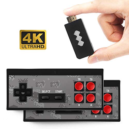 Consola de juegos retro, consola de videojuegos 4K HDMI 568 juegos clásicos incorporados, mini consola retro Controlador de gamepad portátil USB (sin incluir baterías)