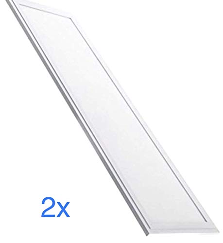 (LA) Pack 2x Panel LED Slim 120x30 cm, 48w, Color Blanco frio (6500K), 4000 lumenes reales. (Blanco Frio (6500K)) (2)