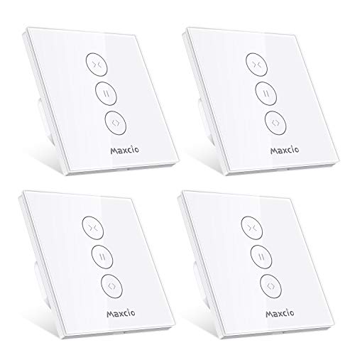【LED Controlable】Interruptor Persiana WiFi, Maxcio Interruptor WiFi Compatible con Alexa y Google Home, Función de Temporizador, para Motor Persiana, Motor Tubular, Motor de Obturador 【LED Controlable】Interruptor Persiana WiFi, Maxcio Interruptor WiFi Compatible con Alexa y Google Home, Función de Temporizador, para Motor Persiana, Motor Tubular, Motor de Obturador