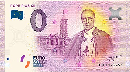 IMPACTO COLECCIONABLES Billete del Vaticano - Billete de 0 Euros del Papa Pío XII