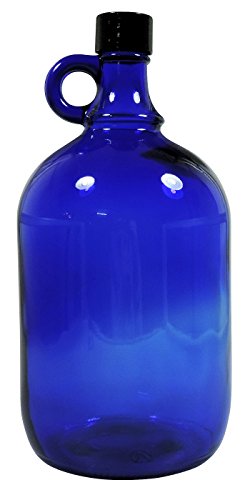 Mikken Blaue XL - Botella de cristal (2 L, para rellenar, con tapón de rosca negro) Mikken Blaue XL - Botella de cristal (2 L, para rellenar, con tapón de rosca negro)