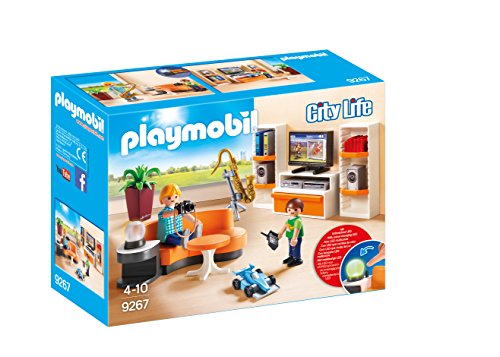 PLAYMOBIL City Life Salón, con Efectos de Luz, a Partir de 4 Años (9267)