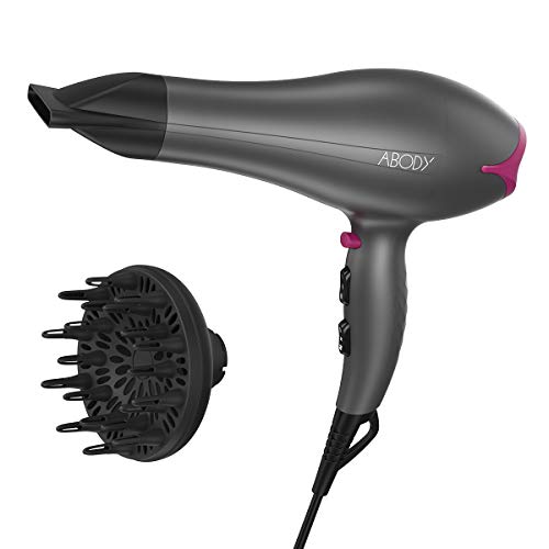 Secador Pelo Iónico, Abody Secador de Pelo Profesional 2400W, con AC Motor, 2 Velocidades y 3 Temperaturas, Botón de Frío, Boquilla Concentradora de Aire y Difusor Avanzado Secador Pelo Iónico, Abody Secador de Pelo Profesional 2400W, con AC Motor, 2 Velocidades y 3 Temperaturas, Botón de Frío, Boquilla Concentradora de Aire y Difusor Avanzado