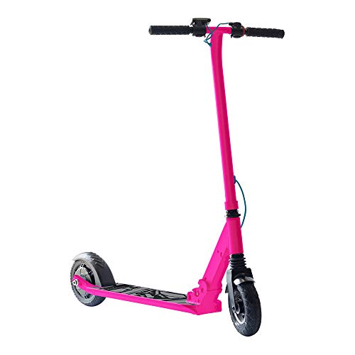 SmartGyro Xtreme XD Patín eléctrico para niños y jóvenes, ruedas 8", 3 velocidades, plegable, ligero, autonomía de 18 Km, batería de litio, freno eléctrico, Scooter, luces traseras, Rosa