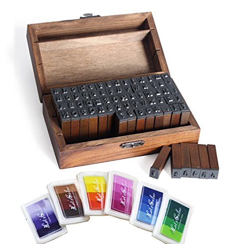 Aution House Caucho Letra Número 70 Pcs Estanpilla en una Cajita DIY Diario Sellos Tarjetas Artesanía, Letra Minúsculas Mayúsculasdel Alfabeto , Números y Símbolo,Con Almohadilla Tinta de Cambio Gradual (SELLO CON 6 DIFERENTE COLOR - TINTA ) Aution House Caucho Letra Número 70 Pcs Estanpilla en una Cajita DIY Diario Sellos Tarjetas Artesanía, Letra Minúsculas Mayúsculasdel Alfabeto , Números y Símbolo,Con Almohadilla Tinta de Cambio Gradual (SELLO CON 6 DIFERENTE COLOR - TINTA )
