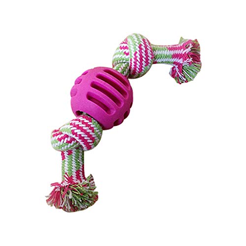 CAOQAO Braid Rope Ball Pet Pet Pet Masticer, Juguete de Limpieza para Perros de Juguete Robusto para lavarse los Dientes, para Gatos y Perros