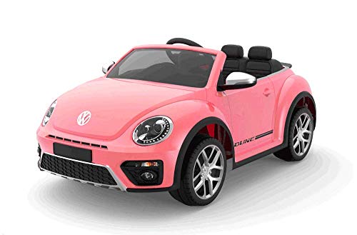 VW Licensed Volkswagen Beetle Dune 12V Kids Electric Ride On Car Pink
