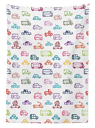 Yeuss - Mantel para Exterior de Coches,Varios Tipos veh¨ªculos,Autob¨²s,Cami¨®n,Garaje,Cami¨®n,Deportes,Dise?o Colores Vibrantes,Decorativo,Lavable,para Picnic, 132 x 178 cm,60" 84"(150 214 cm) Yeuss - Mantel para Exterior de Coches,Varios Tipos veh¨ªculos,Autob¨²s,Cami¨®n,Garaje,Cami¨®n,Deportes,Dise?o Colores Vibrantes,Decorativo,Lavable,para Picnic, 132 x 178 cm,60" 84"(150 214 cm)