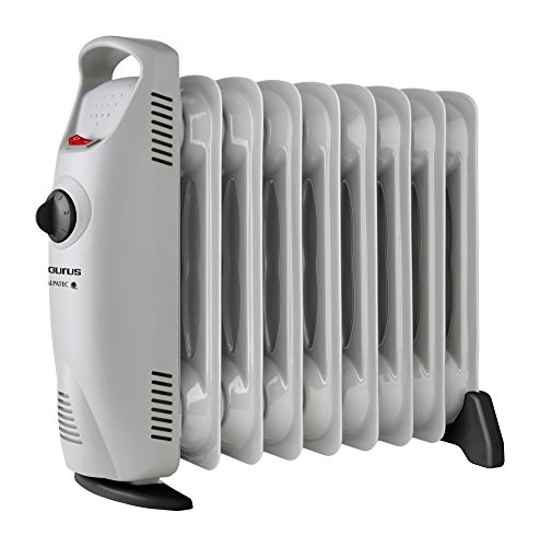 Taurus 934.013 Masai 1000 W-Radiador de Aceite de 9 Elementos. 1000W. Diseño Compacto. Termostato Ajustable. Protección sobrecalentamiento. Bajo Consumo. Asa. Soporte Patas. Silencioso, Acero Taurus 934.013 Masai 1000 W-Radiador de Aceite de 9 Elementos. 1000W. Diseño Compacto. Termostato Ajustable. Protección sobrecalentamiento. Bajo Consumo. Asa. Soporte Patas. Silencioso, Acero