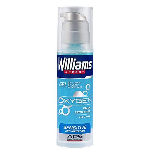 Williams Oxygen - Gel de afeitar para piel sensible, 150 ml