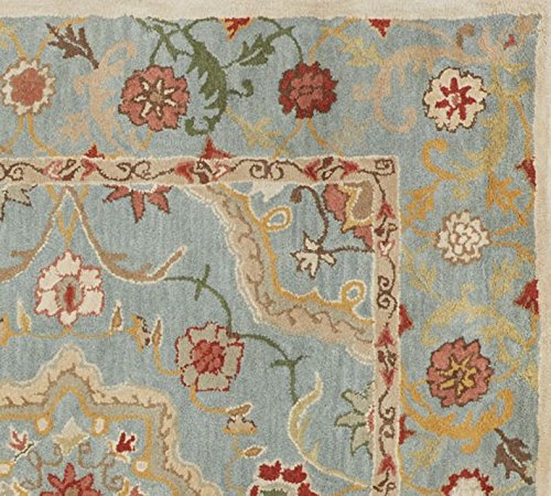 5 x 8 persa azul Leslie alfombra de lana hecho a mano tradicional persa Oriental alfombra de lana y alfombra