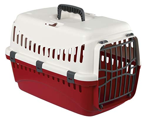 Kerbl Expedion - Transportín de plástico, Crema/Burdeos, 45 x 30x 30 cm Kerbl Expedion - Transportín de plástico, Crema/Burdeos, 45 x 30x 30 cm