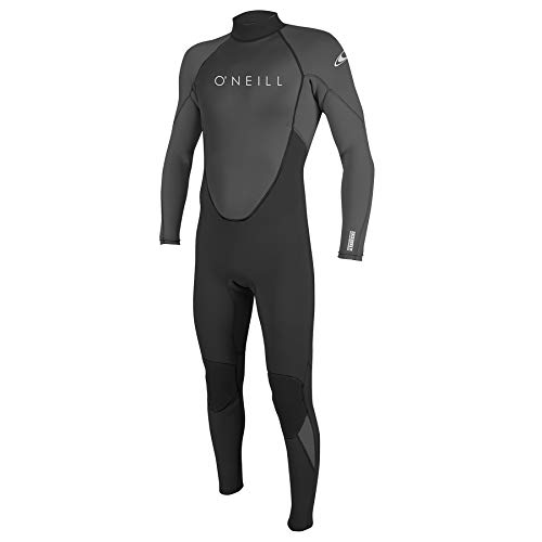 O'Neill Wetsuits Reactor-2 3/2mm Back Zip Full Wetsuit Traje húmedo, Hombre, Negro/Gris, L