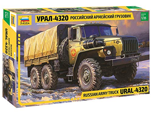 Zvezda 3654 500783654-1:35 Ural 4320 - Camión Ruso (construcción de maquetas, construcción de Modelos, aficiones, Manualidades, Kit de construcción de plástico, sin lacar) Zvezda 3654 500783654-1:35 Ural 4320 - Camión Ruso (construcción de maquetas, construcción de Modelos, aficiones, Manualidades, Kit de construcción de plástico, sin lacar)