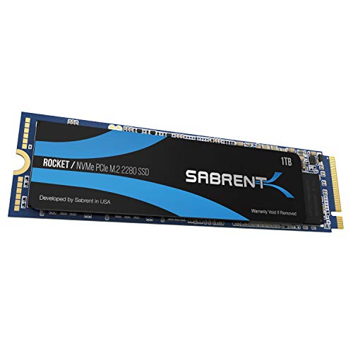 Sabrent 1TB Rocket NVMe PCIe M.2 2280 SSD Interno Unidad de Estado sólido de Alto Rendimiento (SB-ROCKET-1TB)