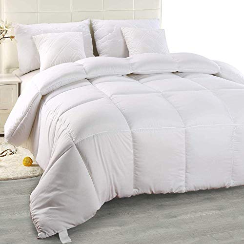 Utopia Bedding - Edredón de Fibra, Fibra Hueca siliconada, 1900 gramo (Blanco, Cama 135/150-220 x 240 cm) Utopia Bedding - Edredón de Fibra, Fibra Hueca siliconada, 1900 gramo (Blanco, Cama 135/150-220 x 240 cm)