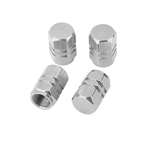 4x Tapas Tapones Válvulas Cubierta de Neumático Aluminio para LLanta de Camión Coche Color Plata 4x Tapas Tapones Válvulas Cubierta de Neumático Aluminio para LLanta de Camión Coche Color Plata