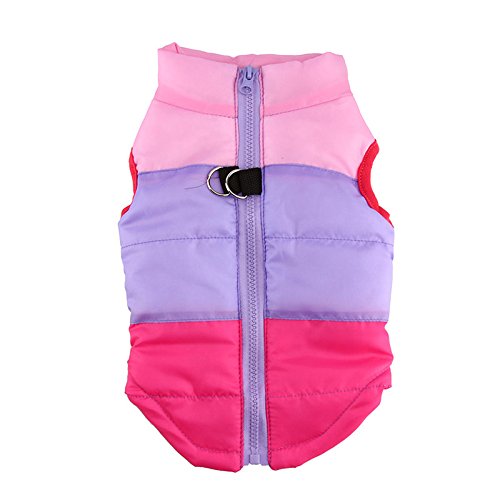 Idepet Mascota Perro Gato Escudo con Correa Ancla Color Patchwork Acolchado Cachorro Chaleco Teddy Chaqueta Chihuahua Disfraces Pug Ropa XS S M L (S, Rosado) Idepet Mascota Perro Gato Escudo con Correa Ancla Color Patchwork Acolchado Cachorro Chaleco Teddy Chaqueta Chihuahua Disfraces Pug Ropa XS S M L (S, Rosado)