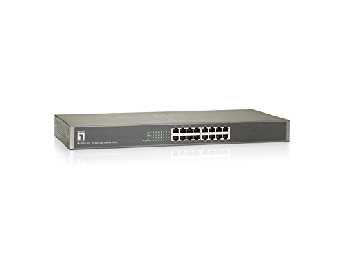 Level One FSW-1650 - Switch con 16 Puertos Ethernet rápido, Negro